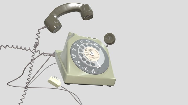 vintage Socotel rotary phone 3D Model