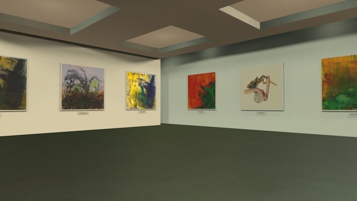 模块化美术馆展览系统 3D Model