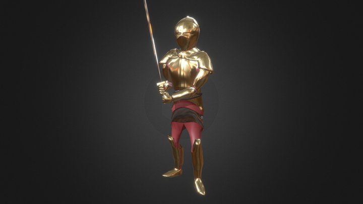 golden knight 3D Model