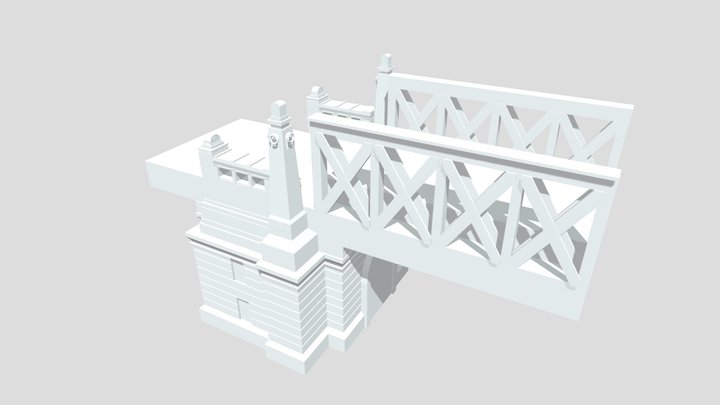 Brücke über die Zeile 3D Model