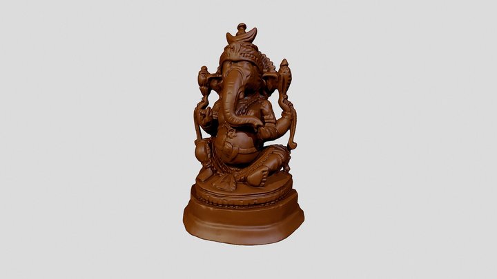 Wooden Ganesh 3D Model