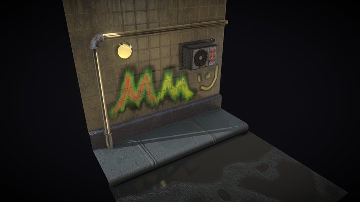 City Alleyway piece 3D Model