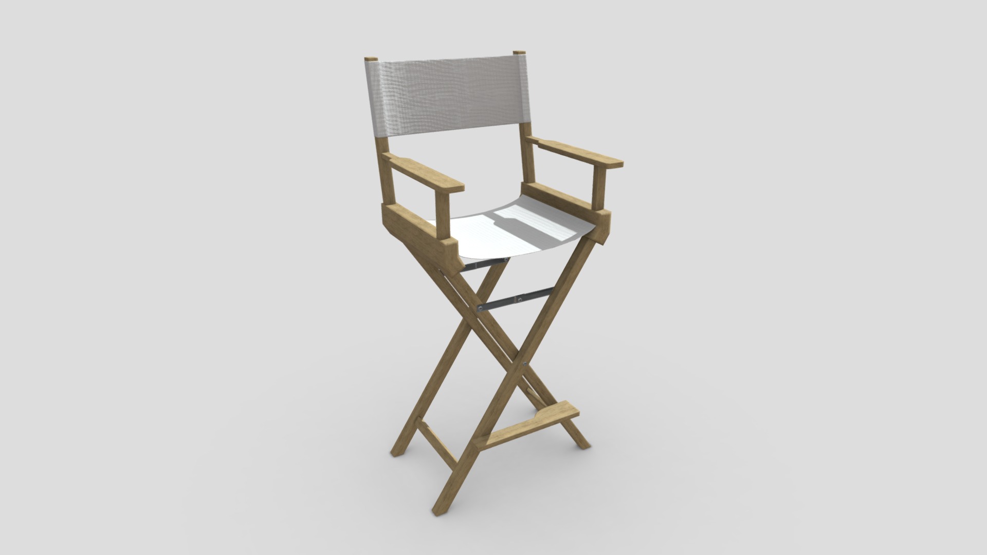 3D model Director Chair - This is a 3D model of the Director Chair. The 3D model is about a chair with a cushion.