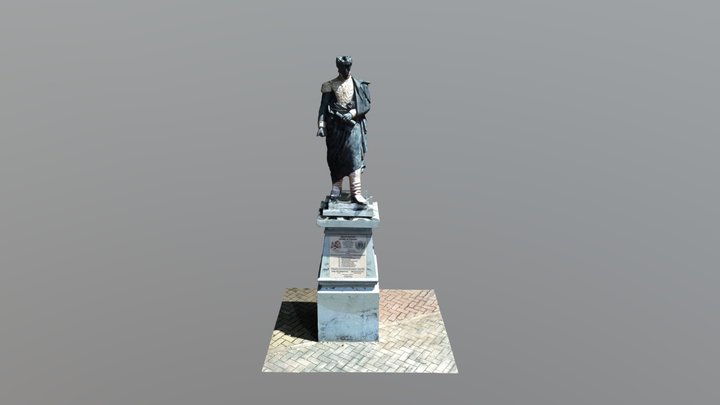 Estatua Parque Santiago Canabal Tierralta 3D Model