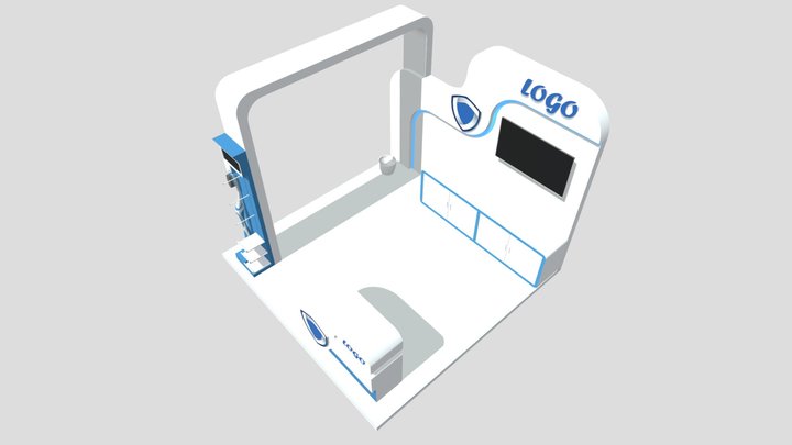 Booth 3x3 Toothpaste 3D Model