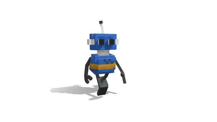 Funky Animated Robot 3D Model