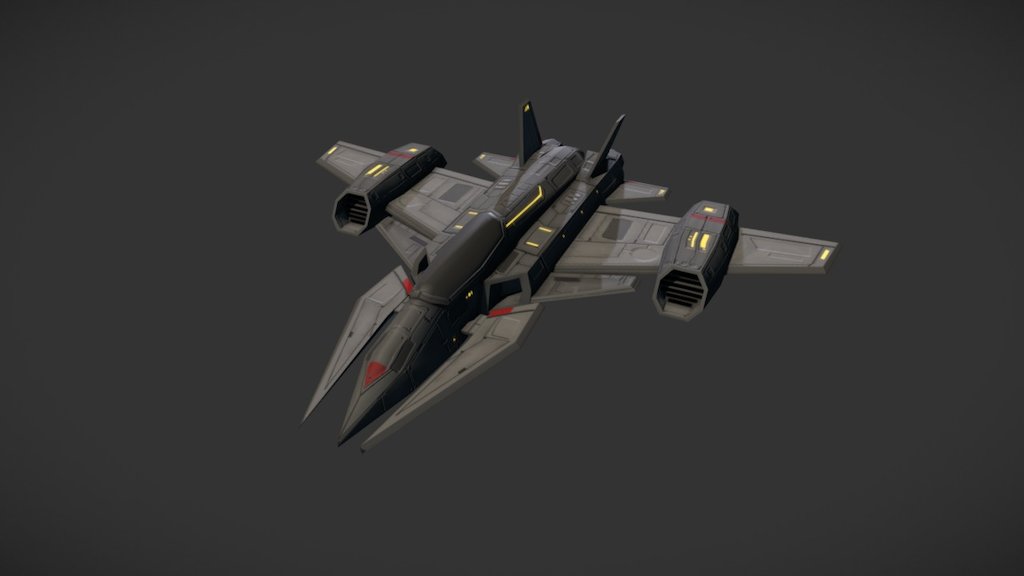 Space Ship 3 - 3d Model By Dmitry (@larnelar) [180b1d3] - Sketchfab