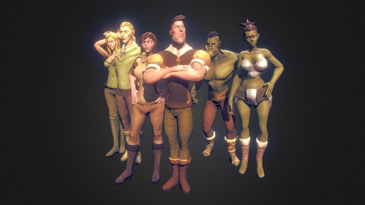 Classic Role Playing Races 3D Model
