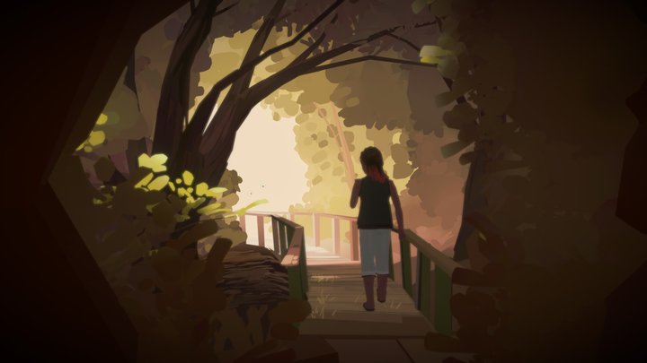 Quillustration - Afternoon Stroll 3D Model