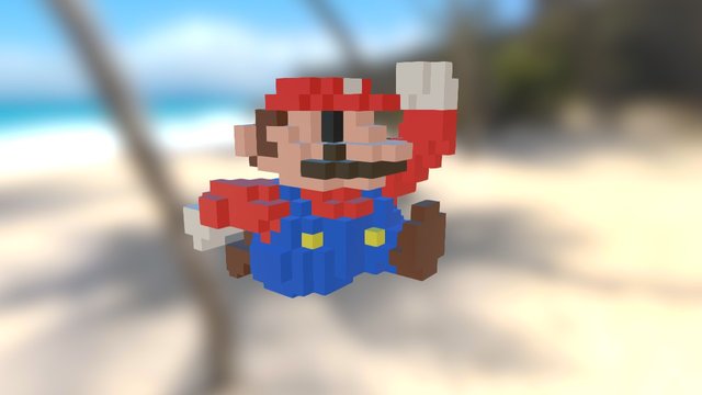 Pixel Mario 3D Model