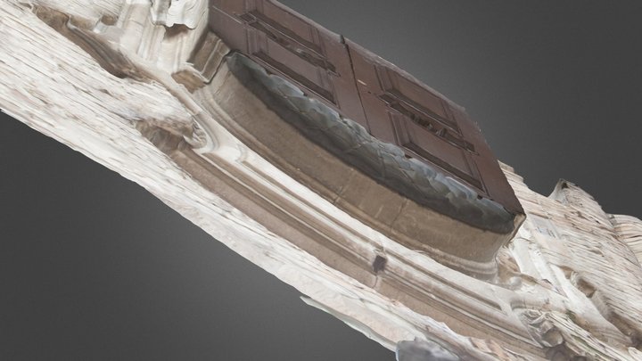 Ancient door in Urbino city (Budassi street) 3D Model