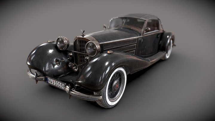 [GameReady] 1930's Vintage Cabriolet Vehicle 3D Model