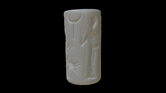 MB.Gl.13 - Mesopotamian Cylinder Seal 3D Model