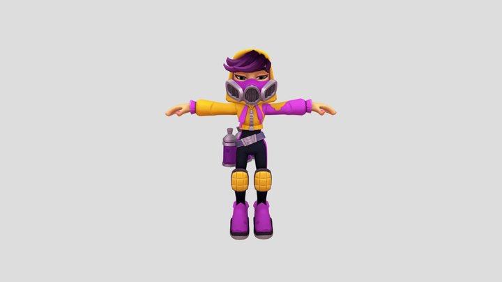 Miss Maia subway surfer city 3D Model