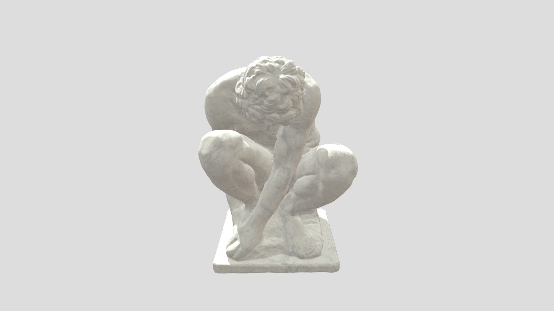 Crouching boy — Sketchfab embed 3D viewer