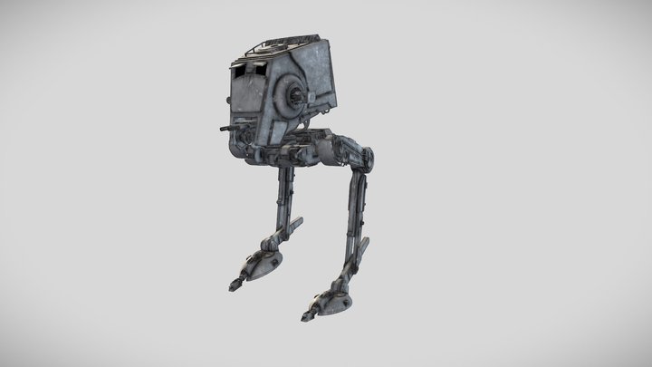 Star Wars AT-ST [Rigged] 3D Model