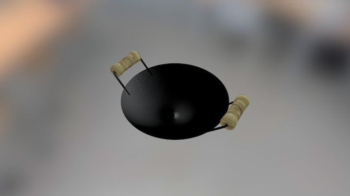 Wok - Double Handle 3D Model