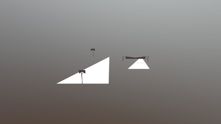 Courts made with primitives 3D Model