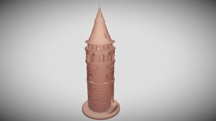 İstanbul Galata Tower 3D Model