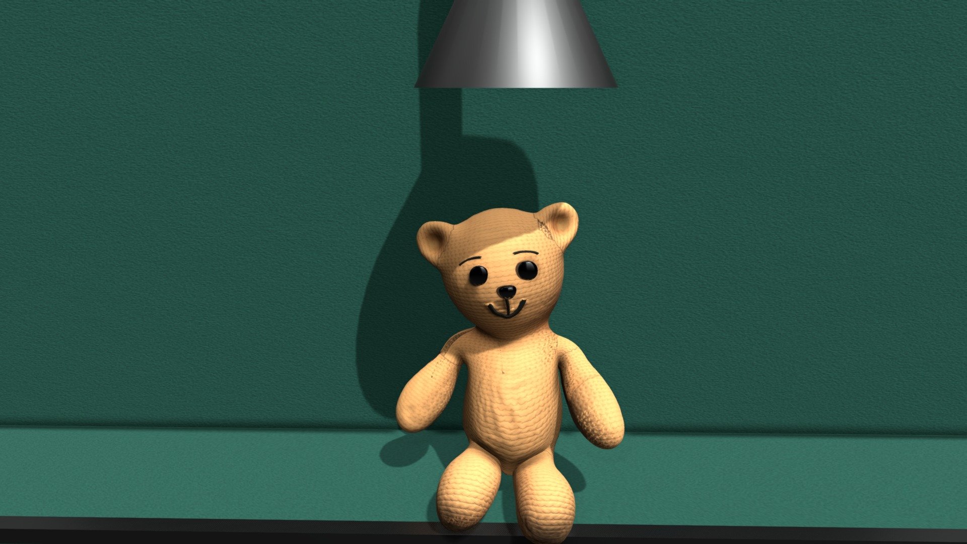 Teddy bear. Really cute and it has seams.