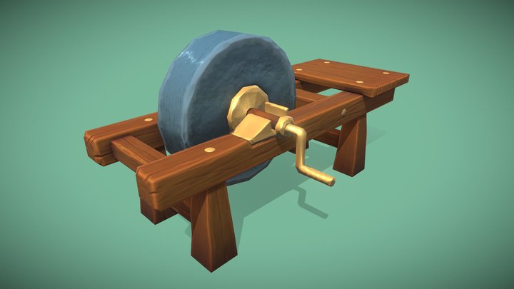 Grindstone - Hand Painted 3D Model