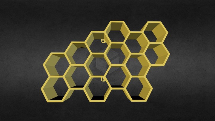 Honeycomb Shelf 3D Model