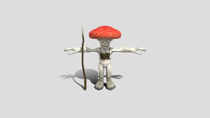 Mushroom Man 3D Character 3D Model