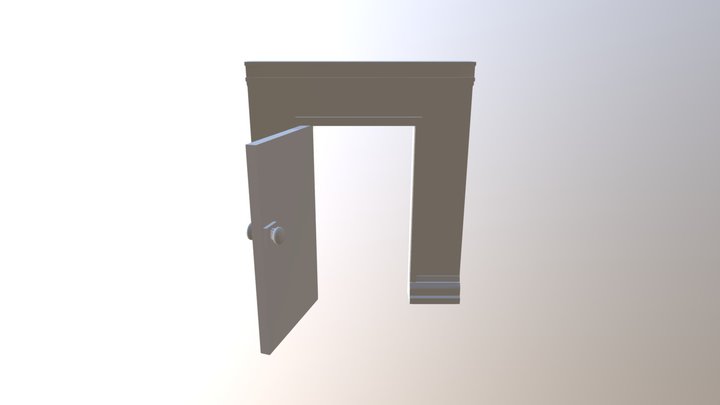 GMAP-102-003 Mathew Cipriano Room Wall With Door 3D Model