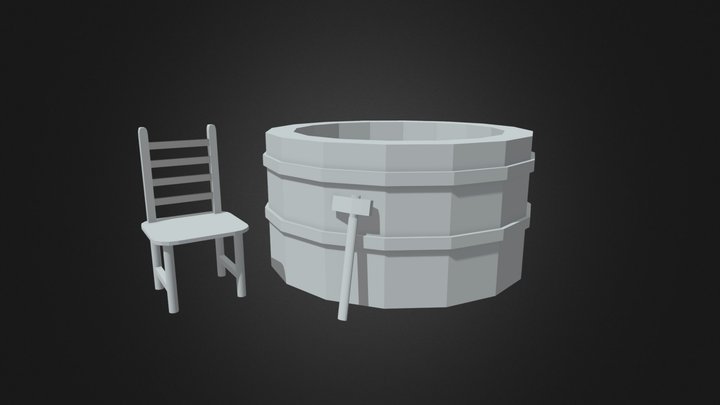 Forest Loner - 3 Simple props 3D Model