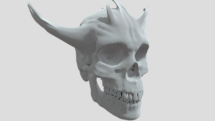Demon Skull Mesh – Free 3D Model STL