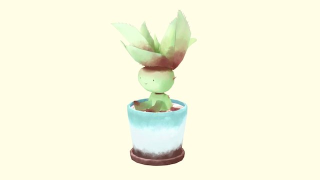 Happy succulent plant 3D Model