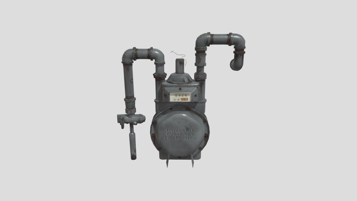 Rusted Gas Meter 3D Model