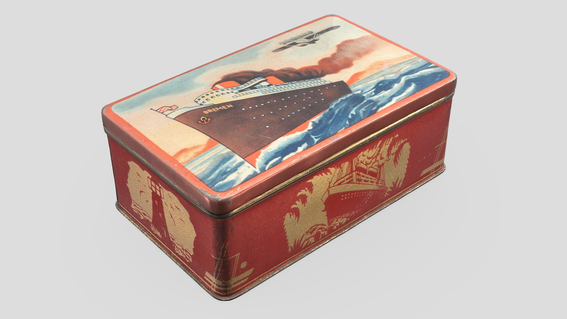 Kaffeedose Schnelldampfer "BREMEN" — Sketchfab embed 3D viewer