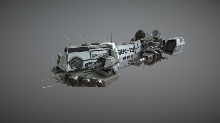 Assault Light Frigate - Military Space ship 3D Model