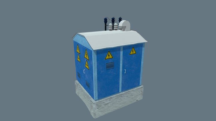 Transformer Substation 3D Model