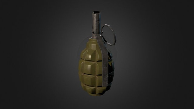 Frag grenade F1 3D Model