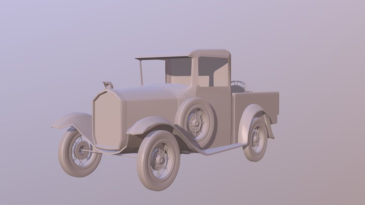 Ford Model-A 1930 FireTruck 3D Model