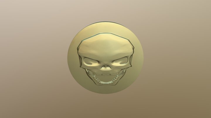 Skull Coin Sculpt 3D Model