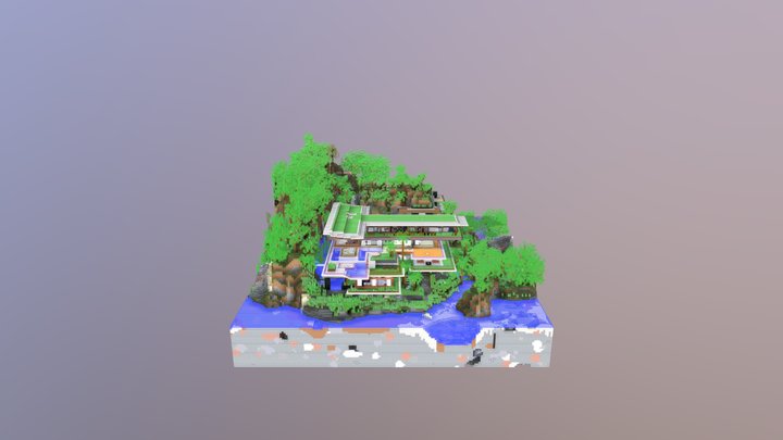 minecraft modern house 3D Model