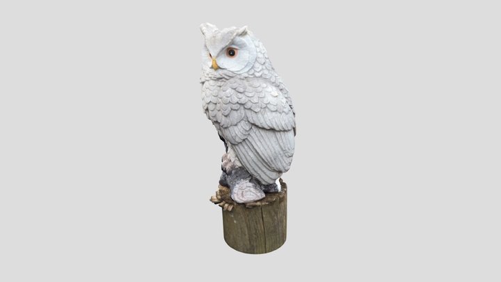 Little Owl Statue 3D Model