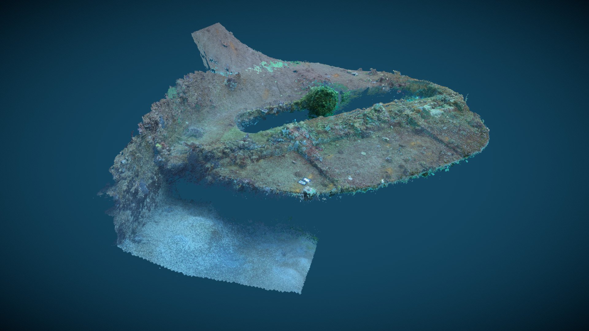 SUB WWII USS ELCAPITAN Shipwreck 3D Model