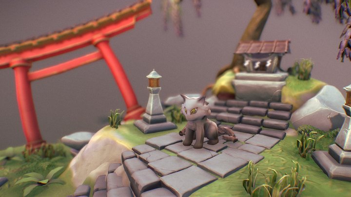 Fantasy garden - Final composition 3D Model