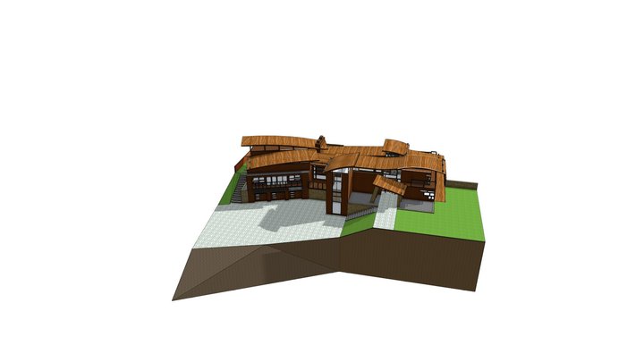 Ski Resort House 3D Model