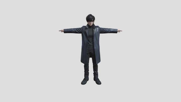 Person with arms outstretched 3D Model