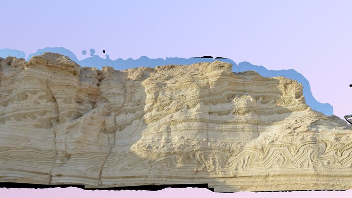 Liquefied rocks - Seismites by the Dead Sea 3D Model