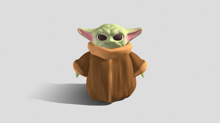 Baby Yoda - Progreso 3 3D Model