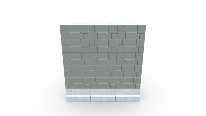 ポラメッシュ+L型金網 3D Model