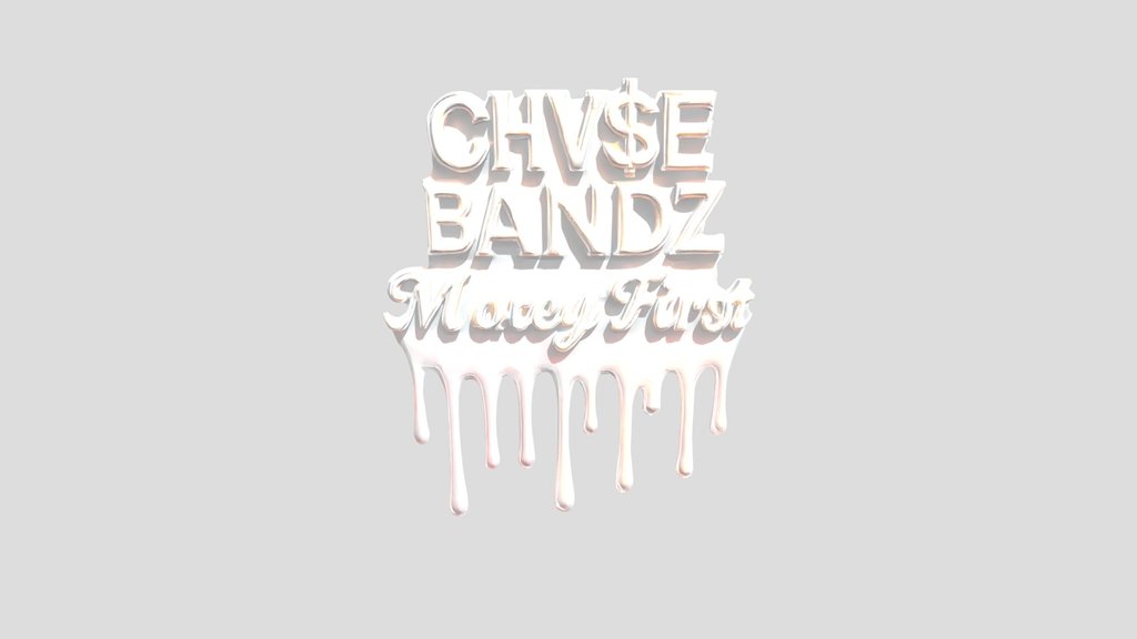 Golden dripping band logo text