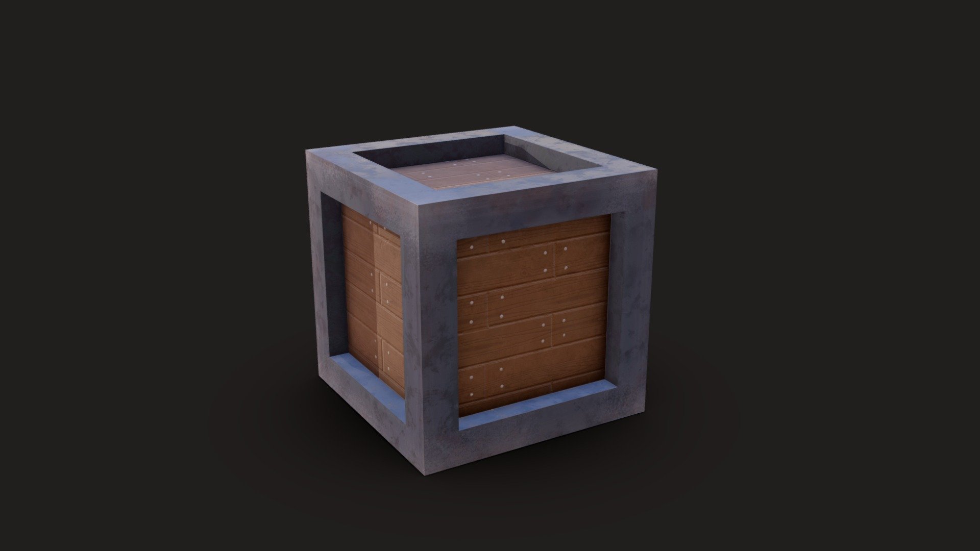 Basic Crate 3D model by Kit ʕ ᴥ ʔ♡ (kitdrawss) [1824dbe] Sketchfab