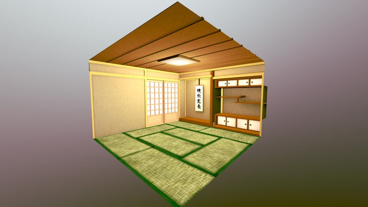 Real Scale Washitsu 3D Model
